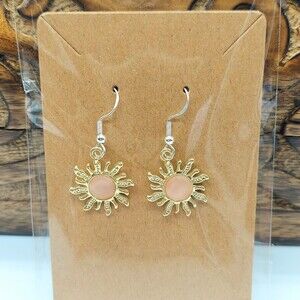 Celestial Sun Earrings Pink